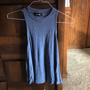 Blue ribbed tank